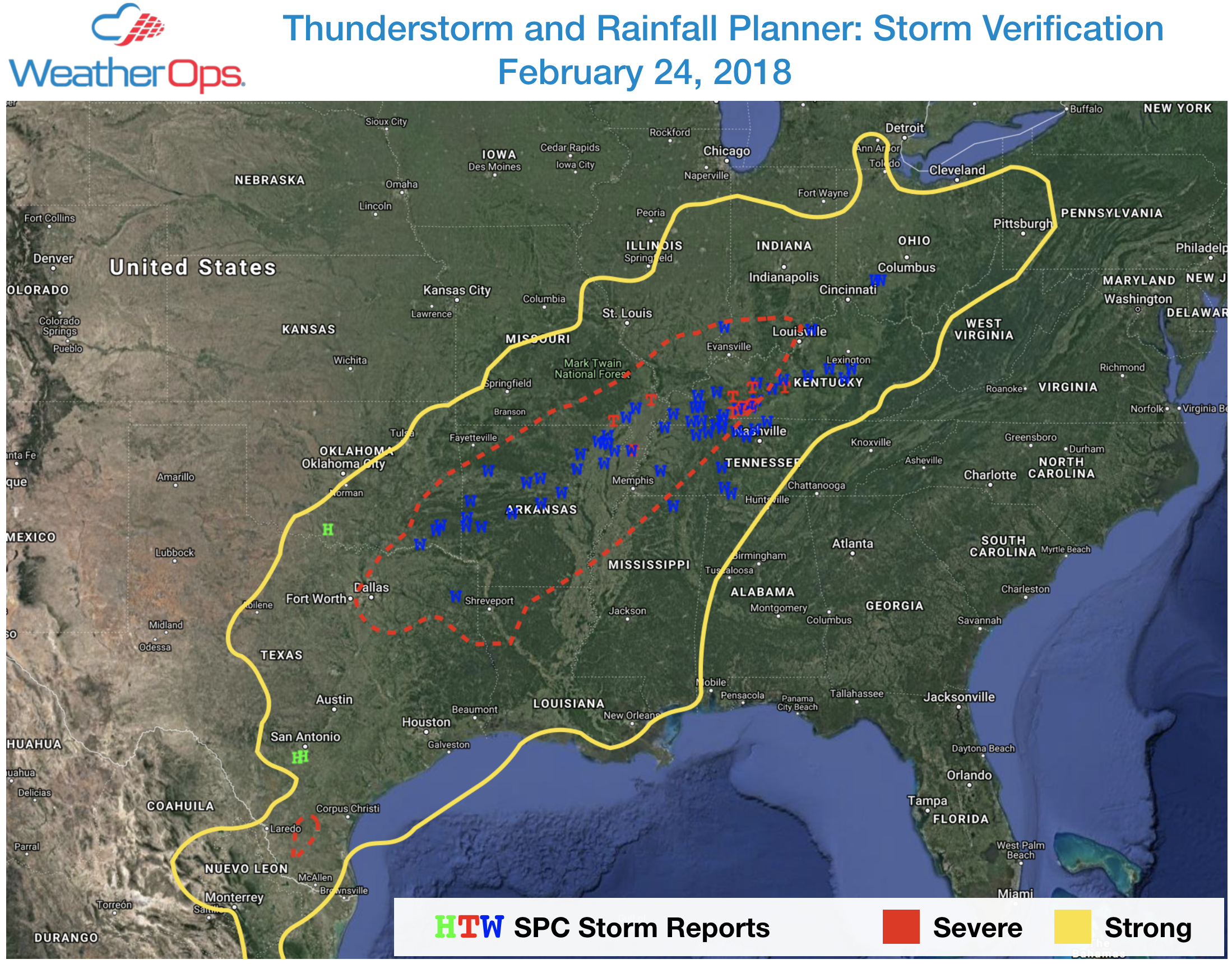 WeatherOps Thunderstorm and Rainfall Planner Demonstrates Accuracy