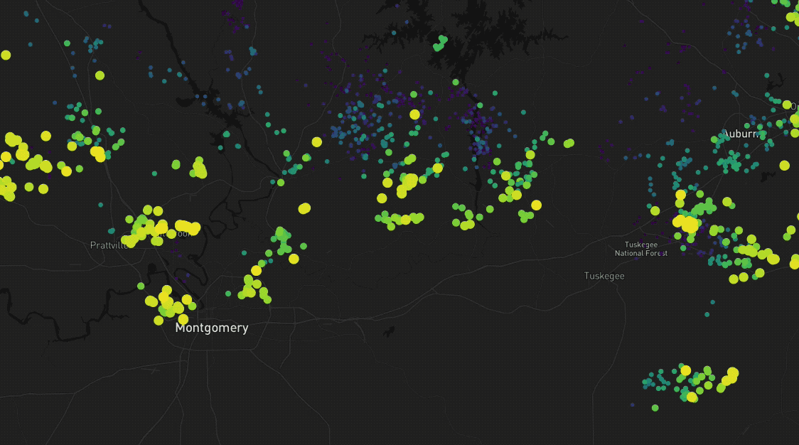 Visualizing Real-time Lightning Using Vector Maps